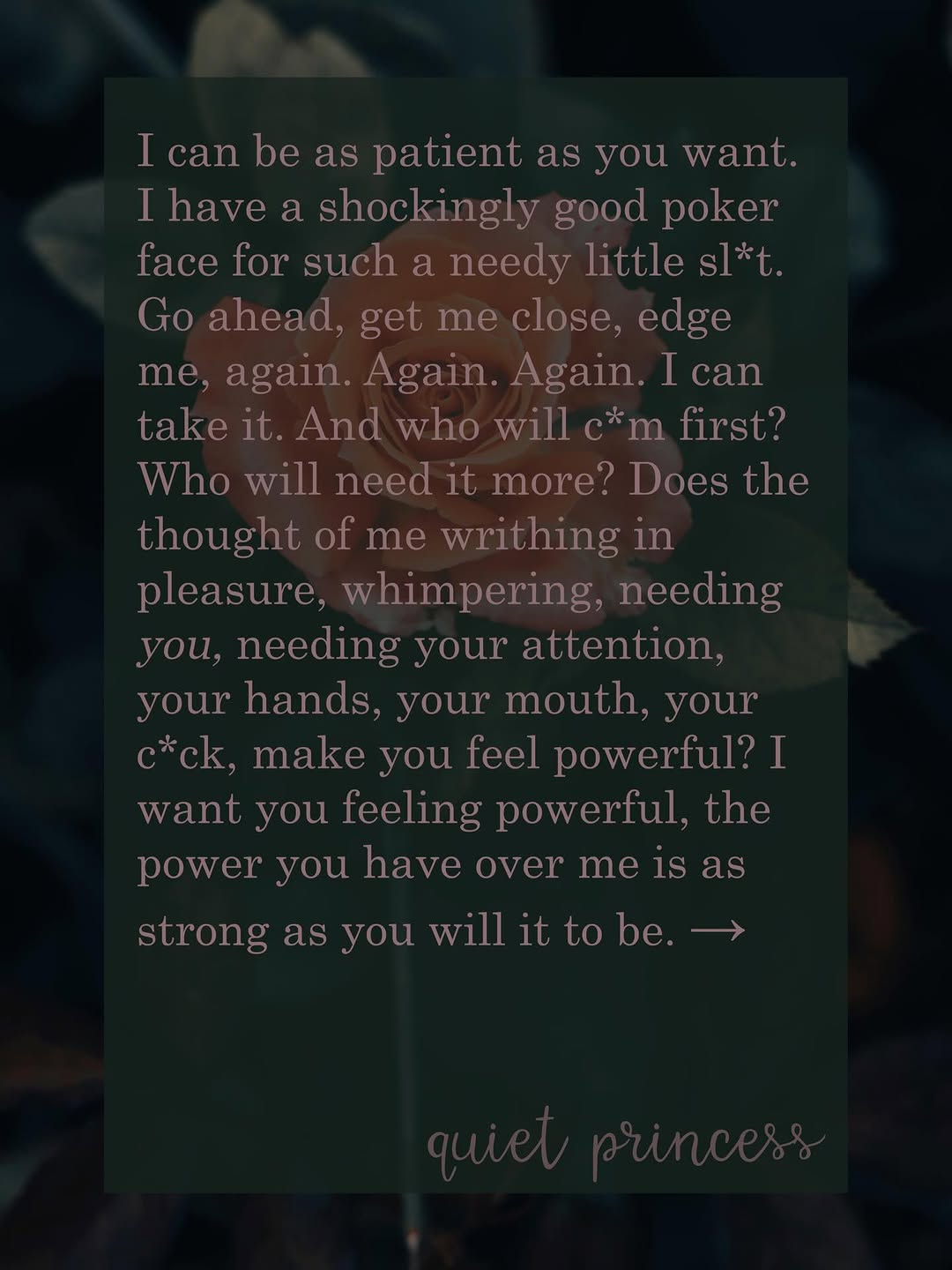 'Subby Letter' — intimate confessional prose by QuietPrincess